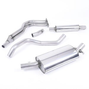 VW Golf GTI Mk1 – Resonated (Quieter) Manifold-Back Exhaust System with Polished Tip (For OE Manifold)