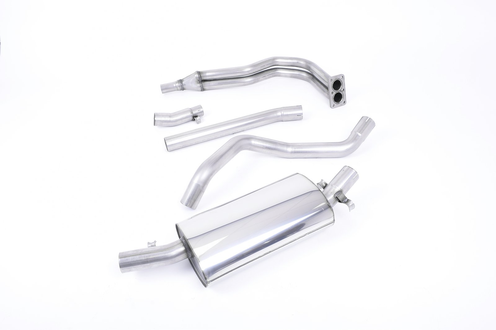 VW Golf GTI Mk1 – Non-Resonated (Louder) Manifold-Back Exhaust System with Polished Tip (For OE Manifold)
