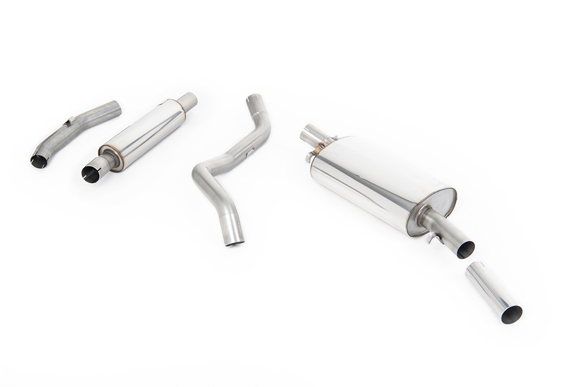 VW Golf GTI Mk1 – Resonated (Quieter) Manifold-Back Exhaust System with Polished Tip (For Aftermarket Manifold)