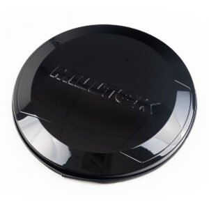 Cubierta de rueda de repuesto con logotipo Milltek en relieve – Negro brillo