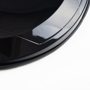 Cubierta de rueda de repuesto con logotipo Milltek en relieve – Negro brillo