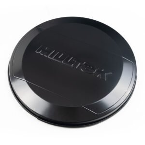 Cubierta de rueda de repuesto con logotipo Milltek en relieve – Negro satinado