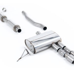Mini Cooper S F55 – escape cat-back resonado (sonido más discreto) con salidas de titanio cepillado