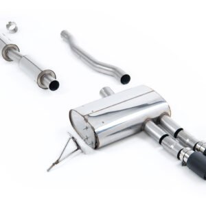 Mini Cooper S F55 – escape cat-back resonado (sonido más discreto) con salidas de carbono