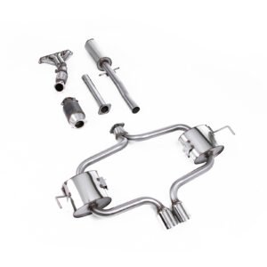 Mini Cooper S R53 – escape completo resonado (sonido más discreto) con catalizador deportivo de alto flujo y salidas pulidas