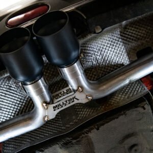 Mini Cooper S R53 – escape cat-back resonado (sonido más discreto) con salidas negras Cerakote