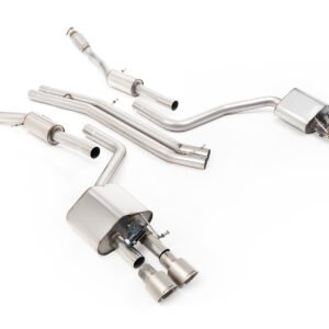 Audi S8 D4 Quattro – Non-Resonated (Louder) Cat-Back Exhaust System with Titanium Trims