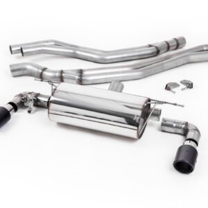 BMW F20/21 M140i (sin OPF) – escape cat-back no resonado (sonido más intenso) de competición con salidas Jet 90 de carbono