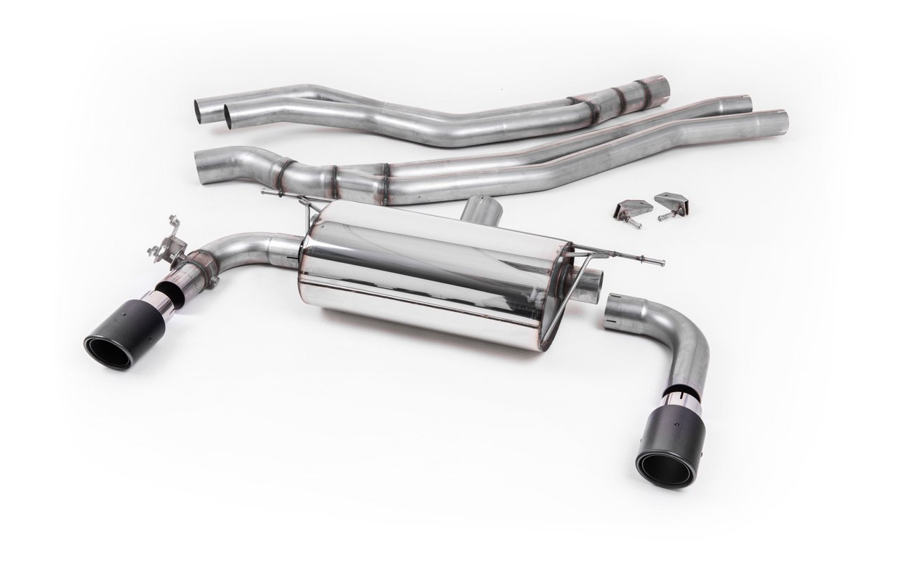 BMW Serie 2 – escape cat-back No resonado (sonido más intenso) de competición con salidas Jet 90 de carbono