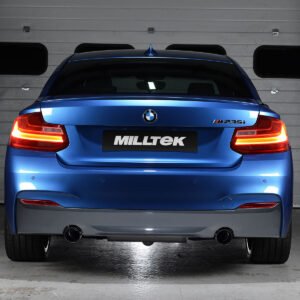 BMW Serie 2 – escape cat-back No resonado (sonido más intenso) de competición con salidas negras Cerakote