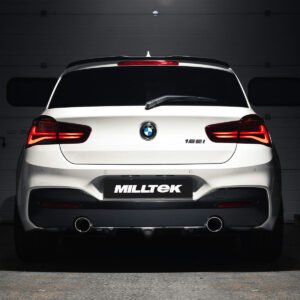 Sin válvulas (sonido más intenso) supresor del silencioso trasero con salidas GT-90 pulidas – M135i pieza inferior del paragolpes