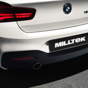 Sin válvulas (sonido más intenso) supresor del silencioso trasero con salidas GT-90 pulidas – M135i pieza inferior del paragolpes