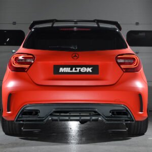 Mercedes A45 AMG W176 – sin válvulas y no resonado cat-back sistema de escape de competición (con salidas originales)