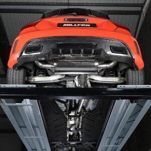 Mercedes A45 AMG W176 – sin válvulas y no resonado cat-back sistema de escape de competición (con salidas originales)