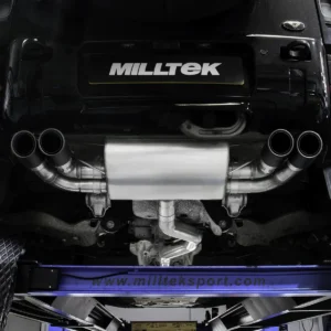 Land Rover Defender 90 5.0 V8 (modelos con GPF) – escape desde OPF/GPF no resonado (sonido más intenso) con válvulas con salidas cuádruples JET-90 de carbono