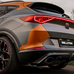 Seat Cupra Formentor VZ5 2.5T 4Drive – escape desde OPF/GPF con salidas ovaladas negras Cerakote