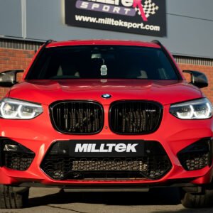 BMW X3 G01/X4 G02 S58 – escape desde OPF/GPF con salidas GT-115 de titanio azulado