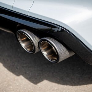 BMW M8 F91/92/93 (con GPF) – escape desde OPF/GPF con válvulas supresor del silencioso trasero y salidas JET-115 de carbono