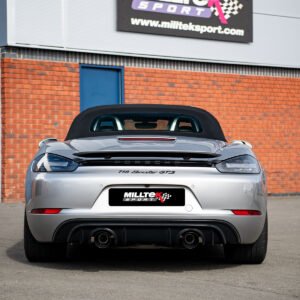 Porsche 718 GTS y Spyder Boxster/GT4 4.0 Cayman (GPF Pre Feb 2020 modelos) – escape desde el filtro de partículas con salidas GT-115 de titanio cepillado