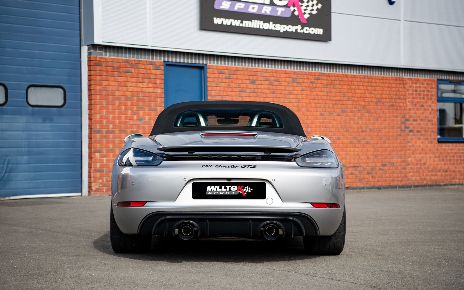 Porsche 718 GTS y Spyder Boxster/GT4 4.0 Cayman (GPF Pre Feb 2020 modelos) – escape desde el filtro de partículas con salidas GT-115 de titanio cepillado