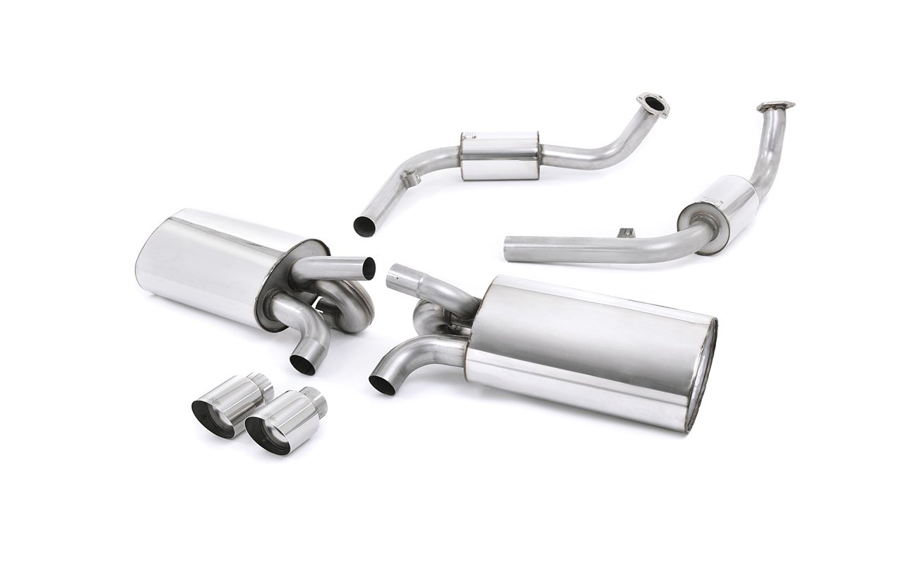 Porsche 987 S 3.4 Boxter/Cayman (Gen 2) – Escape cat-back resonado (sonido más discreto) con salidas pulidas
