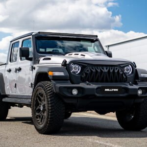 Jeep Gladiator 3.6 V6 – escape cat-back con salida trasera con salidas GT-115 de titanio cepillado