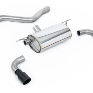 BMW F20/F21 M135i (sin xDrive) – silencioso trasero para sistema de competición con salidas negras Cerakote