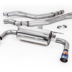 BMW Serie 2 – Escape cat-back resonado (sonido más discreto) con salidas GT-90 de titanio azulado