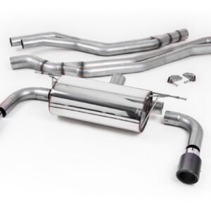 BMW Serie 2 – Escape cat-back resonado (sonido más discreto) con salidas Jet 90 de carbono