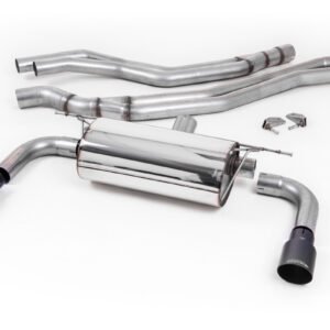 BMW Serie 2 – Escape cat-back resonado (sonido más discreto) con salidas GT-90 negras Cerakote