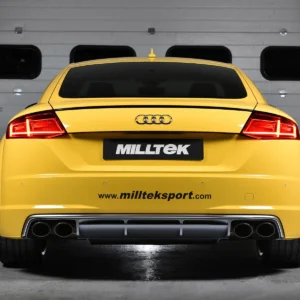 Audi TTS MK3 – Escape cat-back resonado (sonido más discreto) con salidas ovaladas negras Cerakote