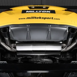 Audi TTS MK3 – Escape cat-back resonado (sonido más discreto) con salidas ovaladas negras Cerakote
