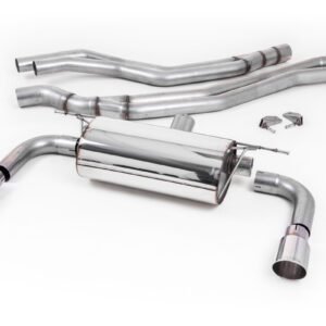 BMW Serie 2 – Escape cat-back resonado (sonido más discreto) con salidas GT-90 pulidas