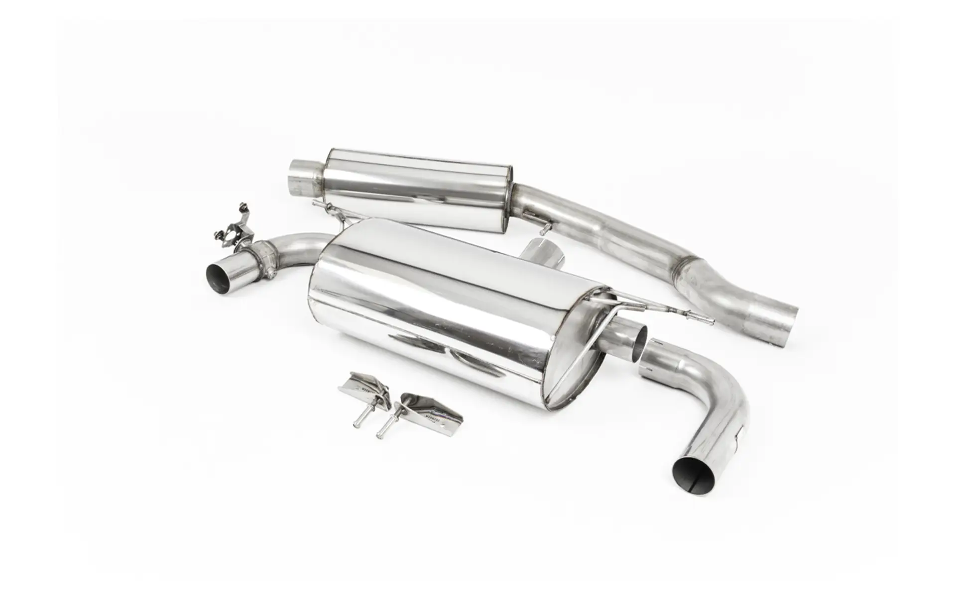 Audi S3 8V.2 – Resonated (Quieter) GPF/OPF-Back Exhaust System with Polished GT-90 Trims