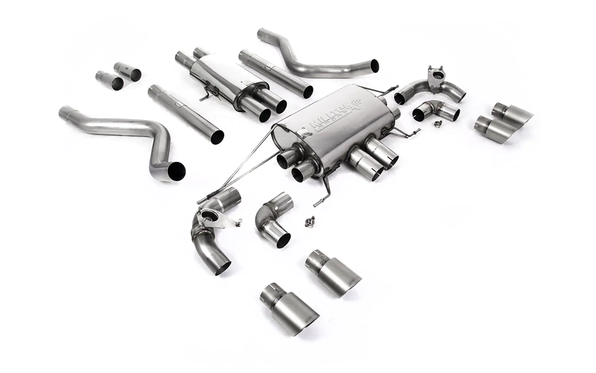 Land Rover Defender 110 5.0 V8 (GPF Models) – Resonated (Quieter) GPF/OPF Back Valved System with Quad GT-90 Brushed Titanium Trims
