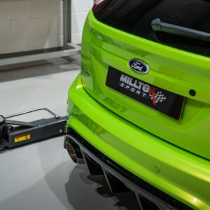 Ford Focus MK2 RS – escape turbo-back resonado (sonido más discreto) con catalizador deportivo de alto flujo y dobles DTM salidas
