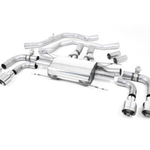 Alfa Romeo Giulia 2.9 V6 Quadrifoglio – Front Pipe-Back System with GT-100 Polished Trims – Valved