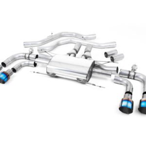 Alfa Romeo Giulia 2.9 V6 Quadrifoglio – Front Pipe-Back System with GT-100 Burnt Titanium Trims – Valved