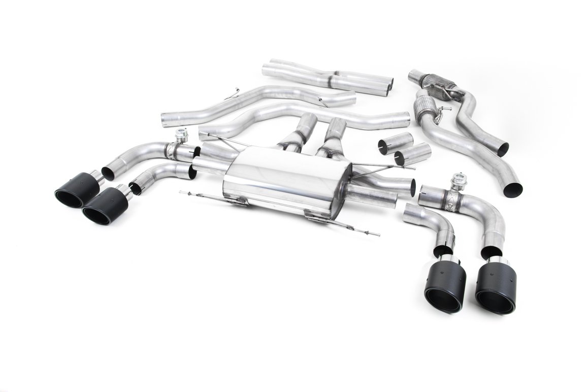 Alfa Romeo Giulia 2.9 V6 Quadrifoglio – Cat-Back Exhaust System with Jet-100 Carbon Trims – Valved