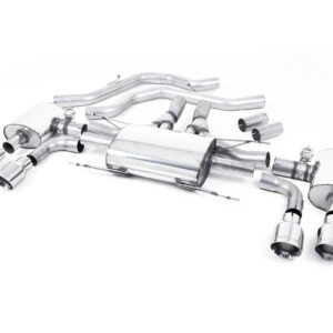 Alfa Romeo Giulia 2.9 V6 Quadrifoglio – Front Pipe-Back System with GT-100 Polished Trims – Valved