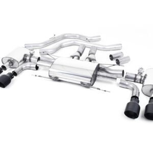 Alfa Romeo Giulia 2.9 V6 Quadrifoglio – Front Pipe-Back System with GT-100 Cerakote Black Trims – Valved