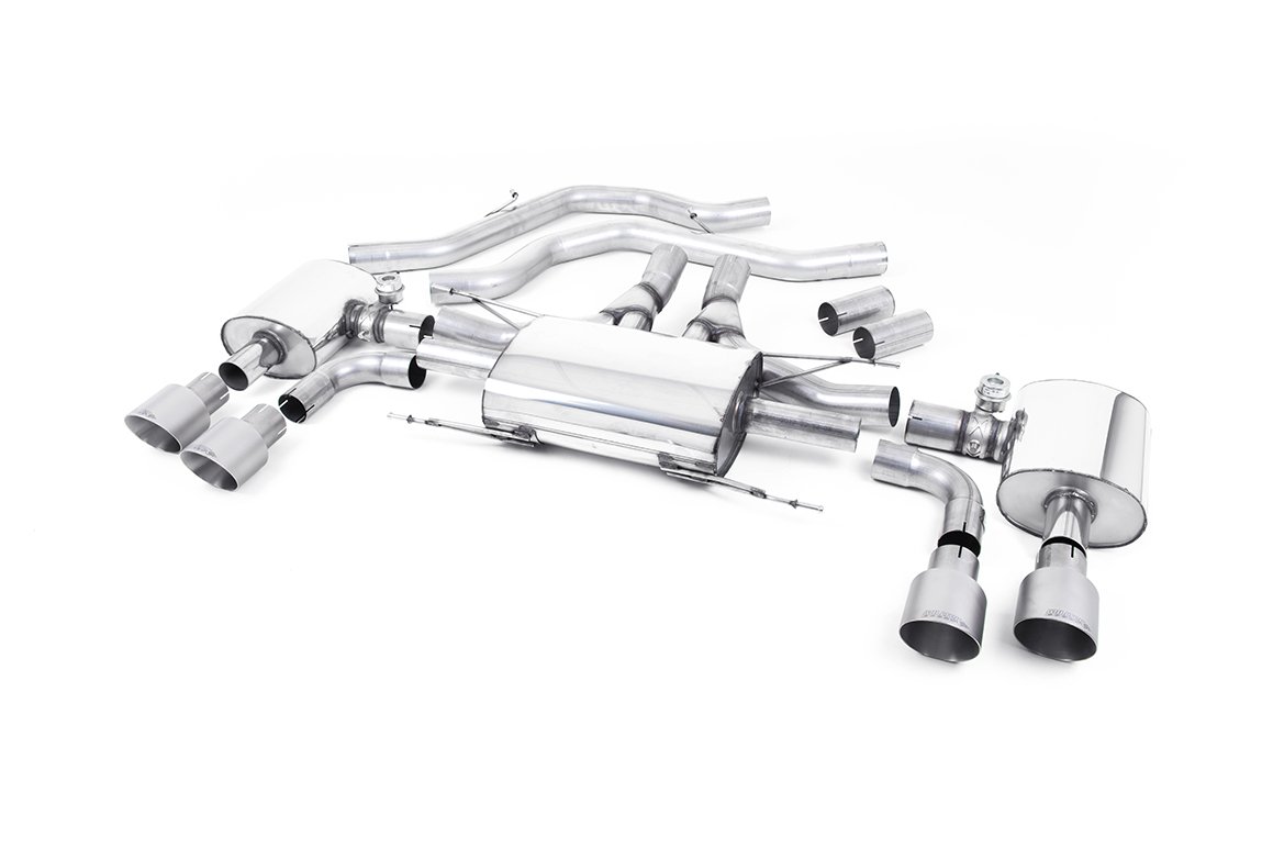 Alfa Romeo Giulia 2.9 V6 Quadrifoglio – Front Pipe-Back System with GT-100 Titanium Trims – Valved