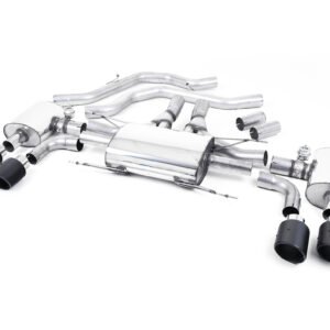 Alfa Romeo Giulia 2.9 V6 Quadrifoglio – Front Pipe-Back System with Jet-100 Carbon Trims – Valved