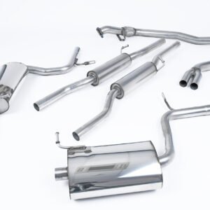 Audi A4 1.8T B6 Quattro Avant (5-speed) – Resonated (Quieter) Cat-Back Exhaust System with 90mm Trims