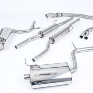 Audi A4 1.8T B6 Quattro – Resonated (Quieter) Cat-Back Exhaust System with 100mm Trims