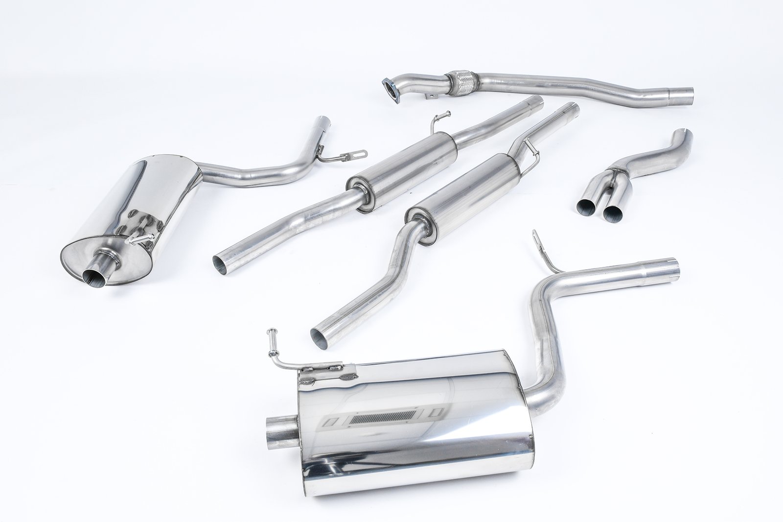 Audi A4 1.8T B6 Quattro – Resonated (Quieter) Cat-Back Exhaust System with 100mm Trims