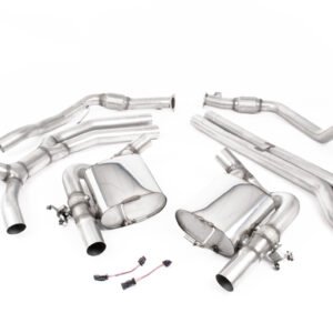 Audi RS5 B9.5 Non GPF Models – Non-Resonated (Race – Louder) Cat Back Exhaust System with Cerakote Black Oval Trims
