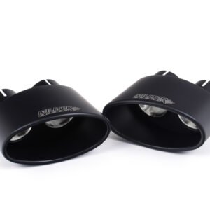 Audi RS5 B9.5 modelos sin GPF – Road+ escape cat-back con salidas ovaladas negras Cerakote