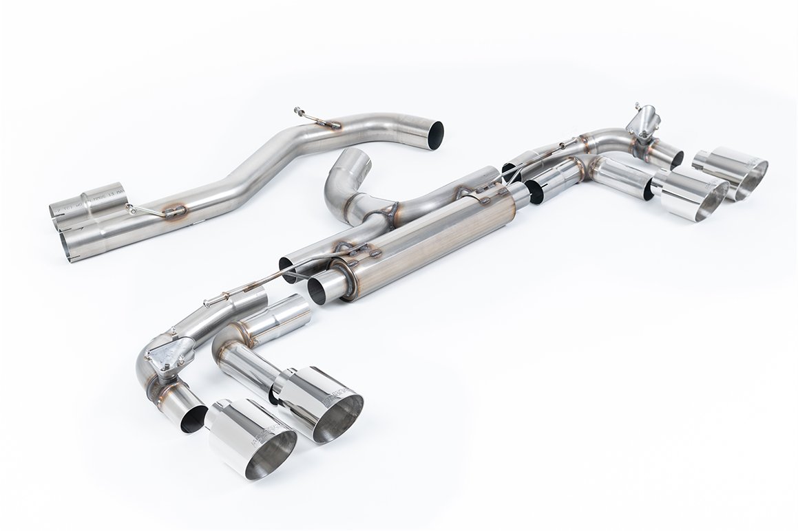 Audi S3 8Y Sportback modelos con GPF – ‘Race’ 80mm no resonado (sonido máximo) sistema de escape cat-back con colas pulidas