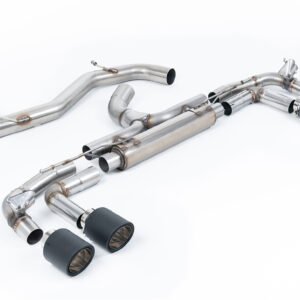 Audi S3 8Y Sportback modelos con GPF – ‘Race’ 80mm no resonado (sonido máximo) sistema de escape cat-back con colas de carbono
